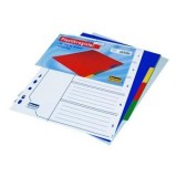 Idena Plastikregister A4 5-teilig f�nf Farben